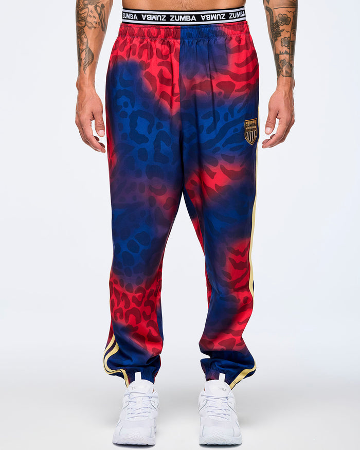 Red/Blue # Victory Double Waisted Slouch Woven Pants