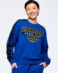 Surfs Up Blue # Victory Long Sleeve Pullover Sweatshirt