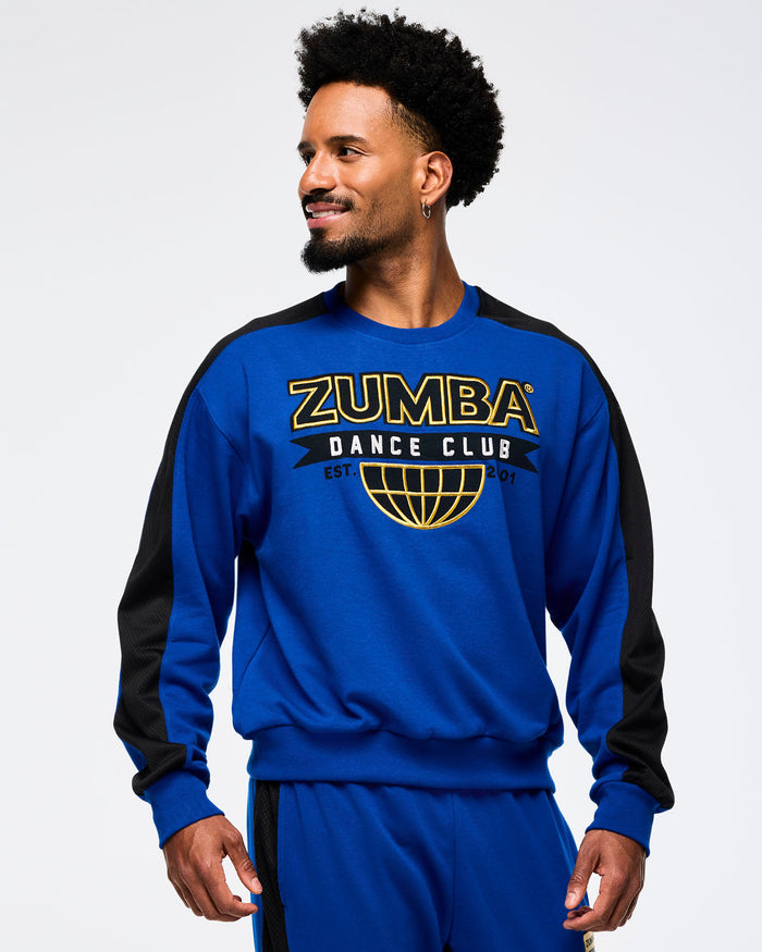 Surfs Up Blue # Victory Long Sleeve Pullover Sweatshirt