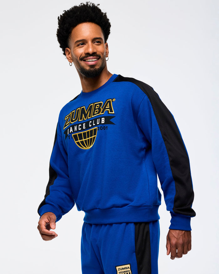 Surfs Up Blue # Victory Long Sleeve Pullover Sweatshirt