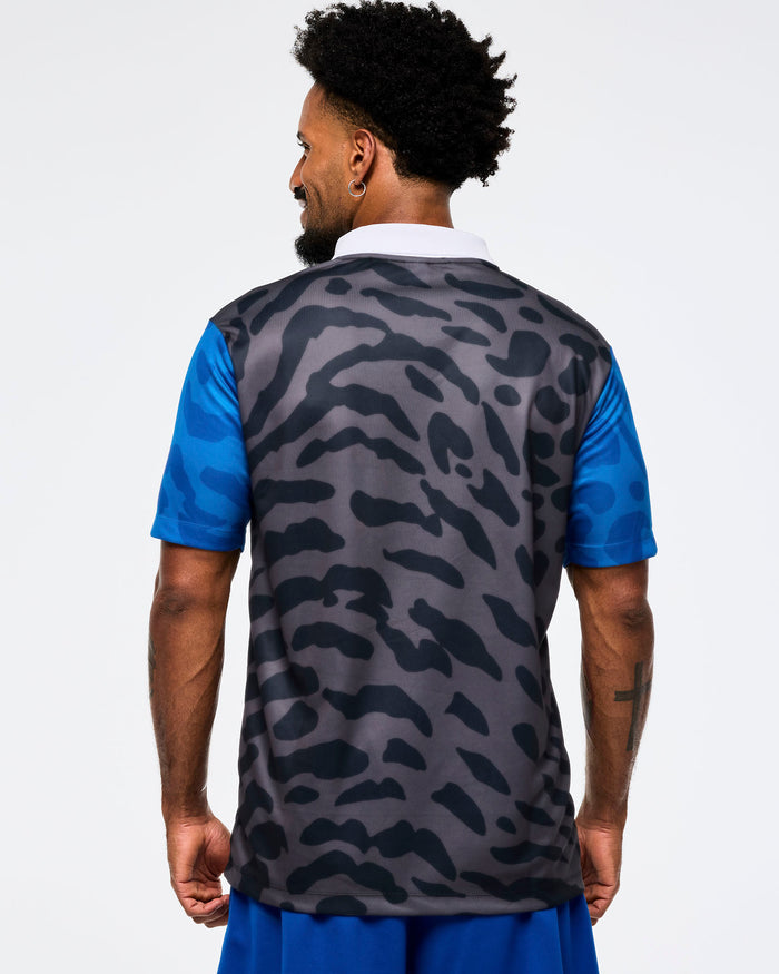 Bold Black # Victory Men's V-Neck Polo