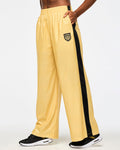Gold # Victory Straight Leg Mesh Pants With Inner Shorts