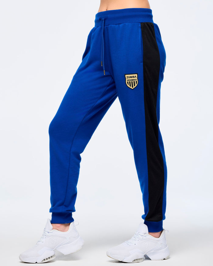 Surfs Up Blue # Victory Sweatpants With Mesh Side Inserts
