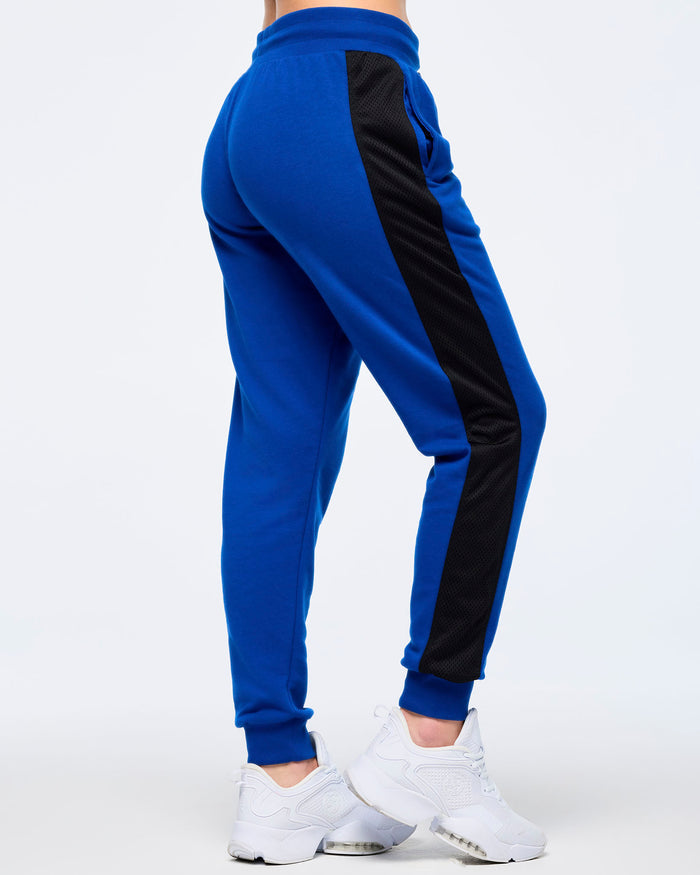 Surfs Up Blue # Victory Sweatpants With Mesh Side Inserts