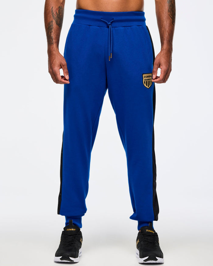 Surfs Up Blue # Victory Sweatpants With Mesh Side Inserts