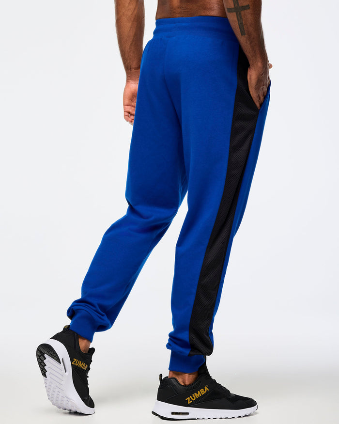 Surfs Up Blue # Victory Sweatpants With Mesh Side Inserts