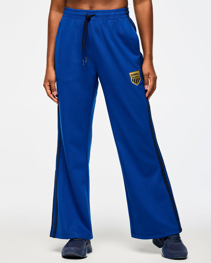 Surfs Up Blue # Victory Wide Leg Track Pants
