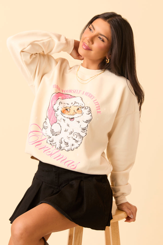 Vintage Santa Cream Graphic Sweatshirt