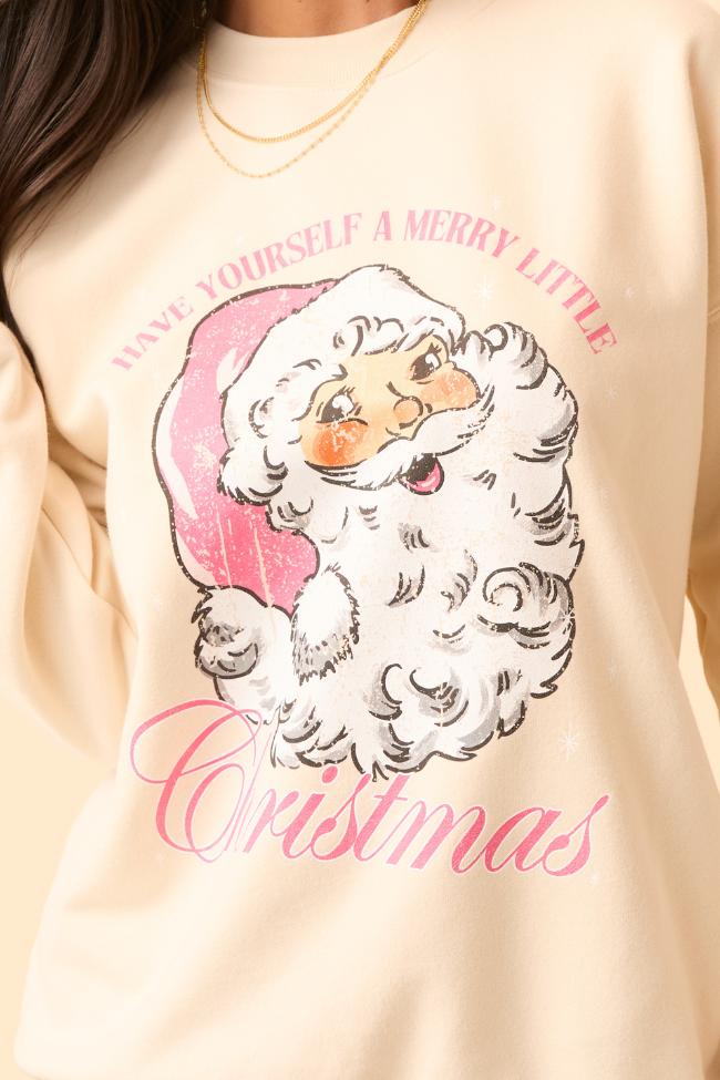 Vintage Santa Cream Graphic Sweatshirt