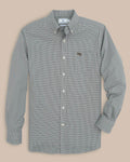 The front view of the Southern Tide Wake Forest Gingham Button Down Shirt by Southern Tide - Black