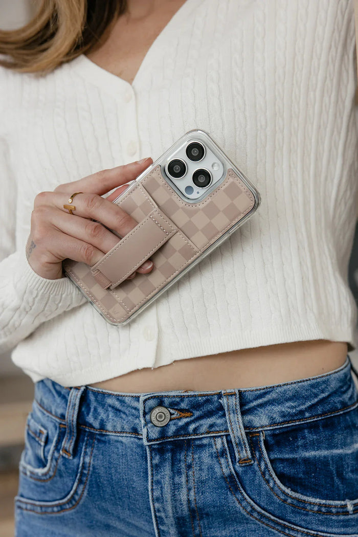 Walli Cases - Espresso Checkered Phone Case