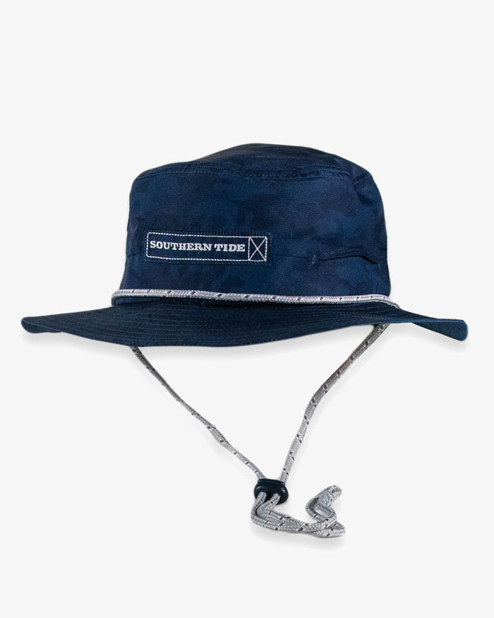 Waterway Camo Print Performance Sun Hat - Navy