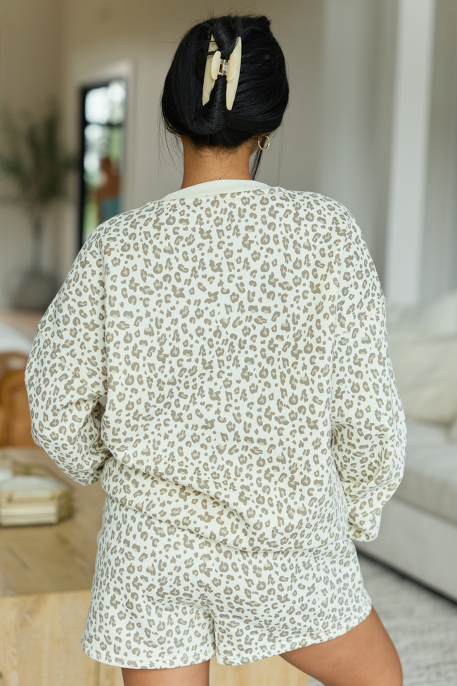 Weekend Wind Down Leopard Sweatshirt