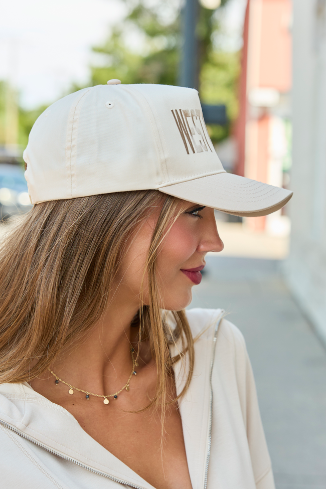 West Coast Natural/Khaki Embroidered Trucker Hat
