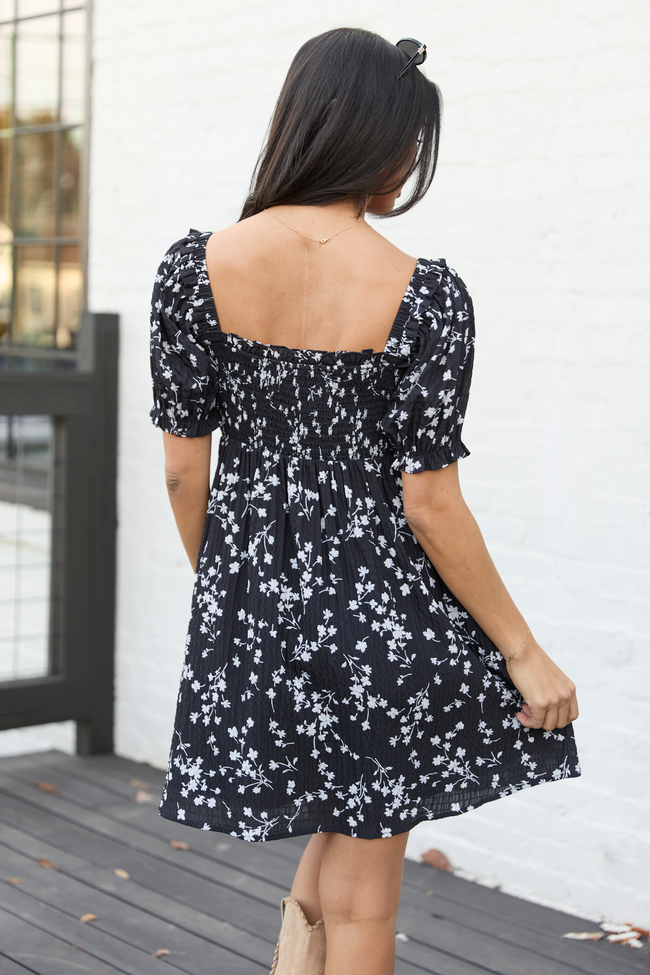 When It Ends Black Floral Dress FINAL SALE