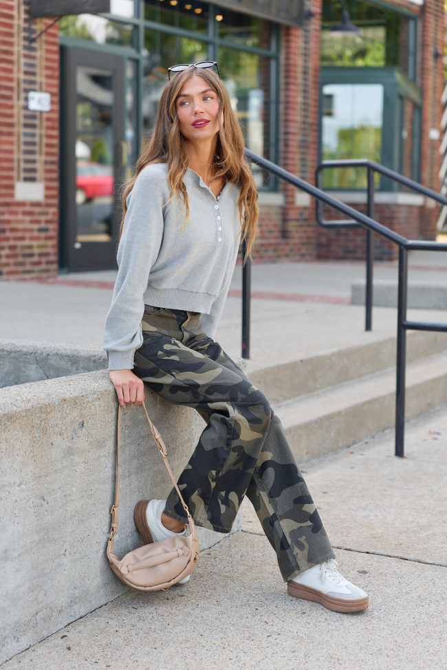 Wild About You Camo Wide Leg Jeans