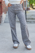 Wild About You Leopard Wide Leg Jeans