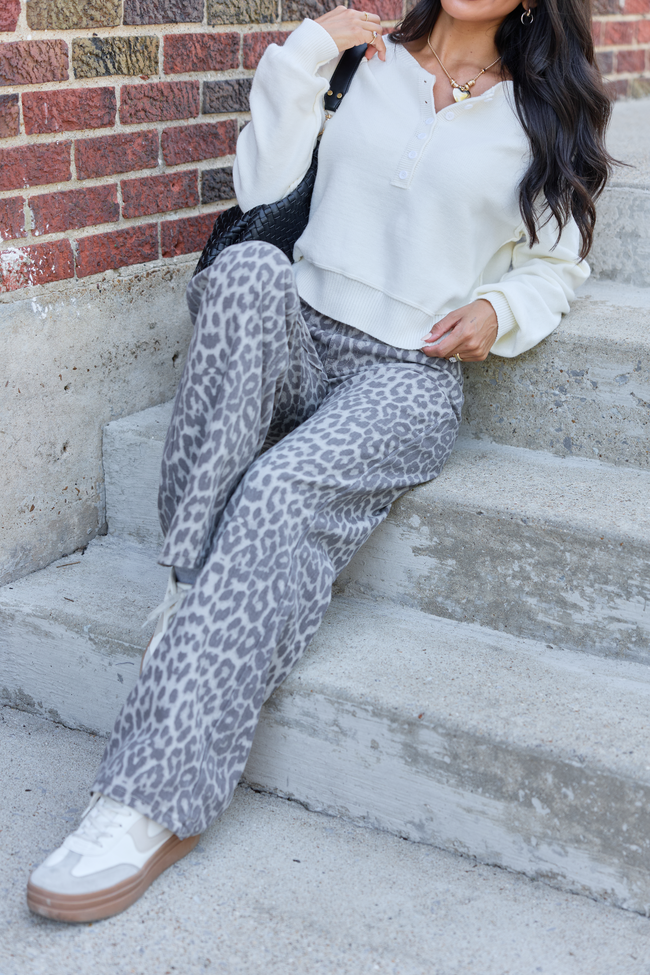 Wild About You Leopard Wide Leg Jeans