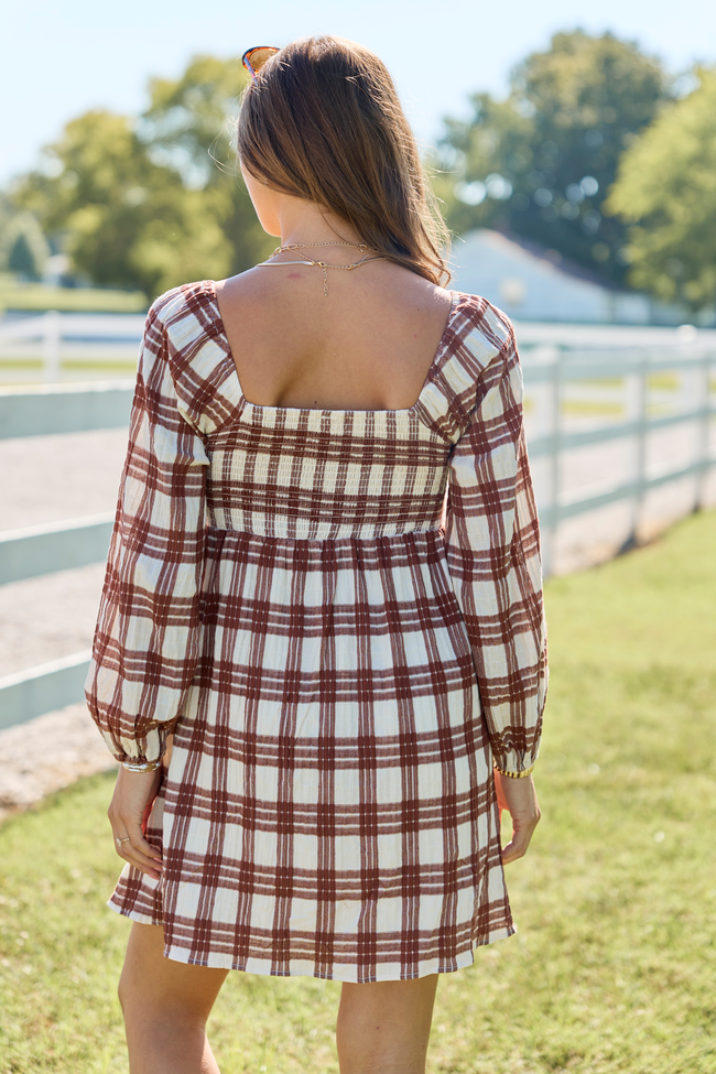 Wrapped In Charm Plaid Mini Dress