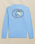The back view of the Southern Tide Yellowfin Frame Long Sleeve Performance T-Shirt by Southern Tide - Ocean Channel