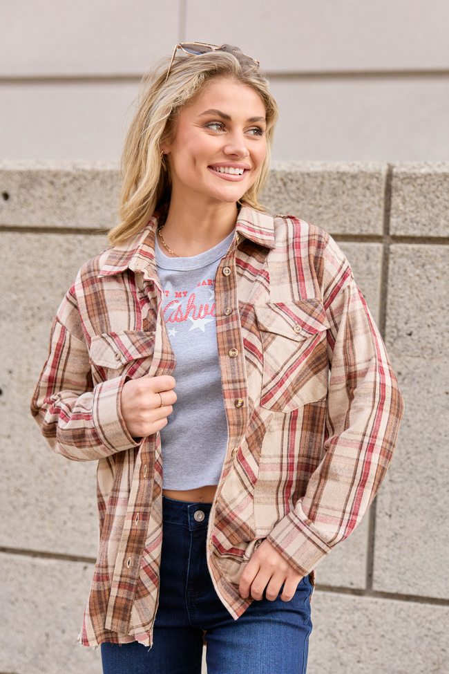 Zion Brown Plaid Flannel Top FINAL SALE