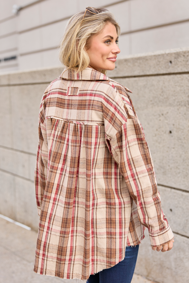 Zion Brown Plaid Flannel Top FINAL SALE