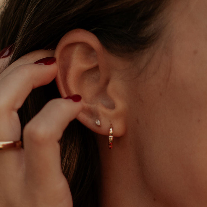 Zoe Marquise Diamond Flat Back Stud Earrings