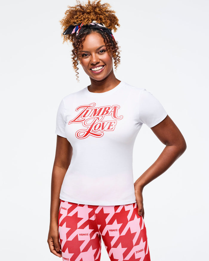 Wear It Out White # Zumba Amour Fitted Top