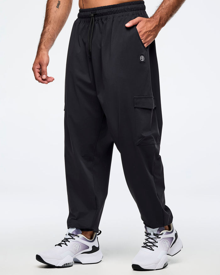 Bold Black # Zumba Basic Baggy Cargo Pants
