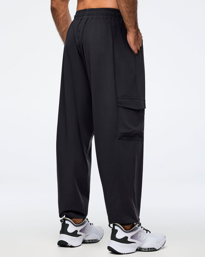 Bold Black # Zumba Basic Baggy Cargo Pants