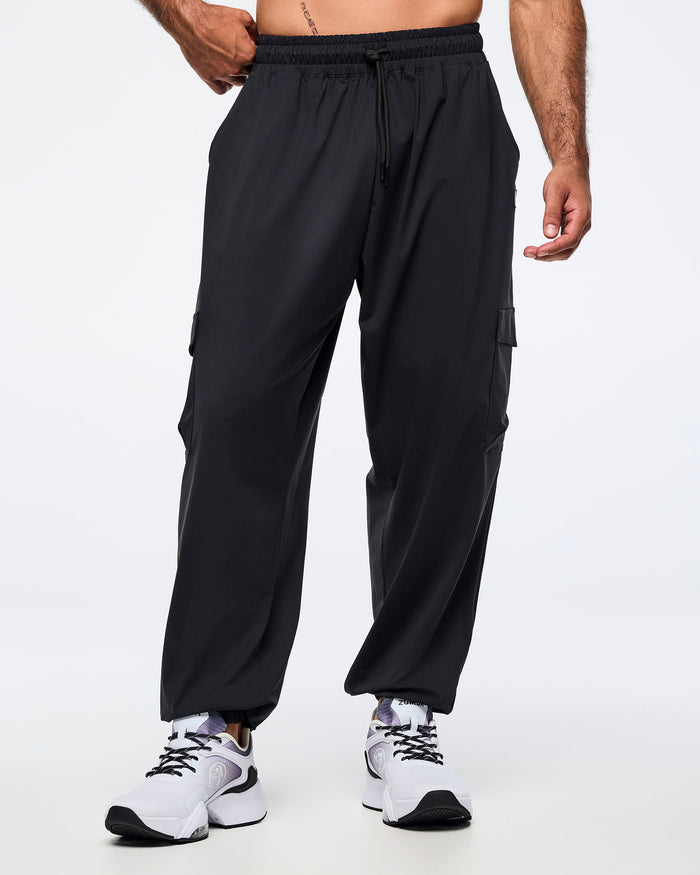 Bold Black # Zumba Basic Baggy Cargo Pants