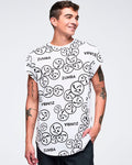 White/Black # Zumba Basic Men's Round Hem Tee