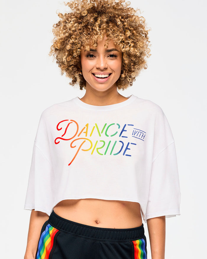 Wear It Out White # Zumba Boxy Crop Top