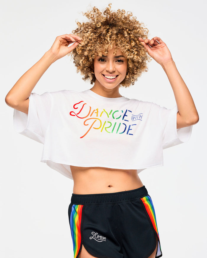 Wear It Out White # Zumba Boxy Crop Top