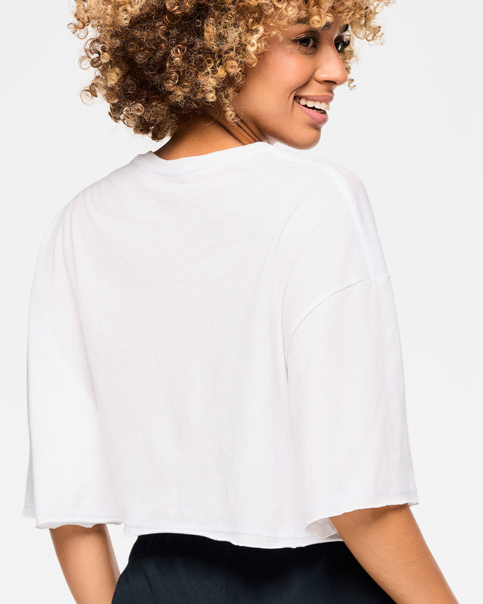 Wear It Out White # Zumba Boxy Crop Top