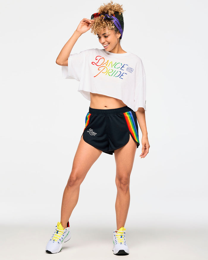 Wear It Out White # Zumba Boxy Crop Top