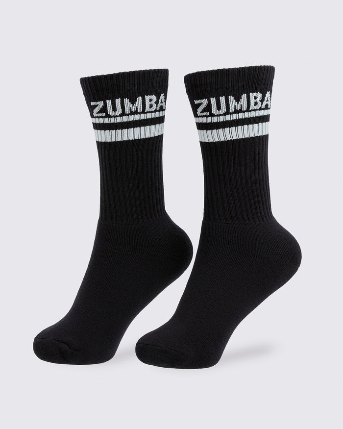Bold Black # Zumba Core Plush High Socks
