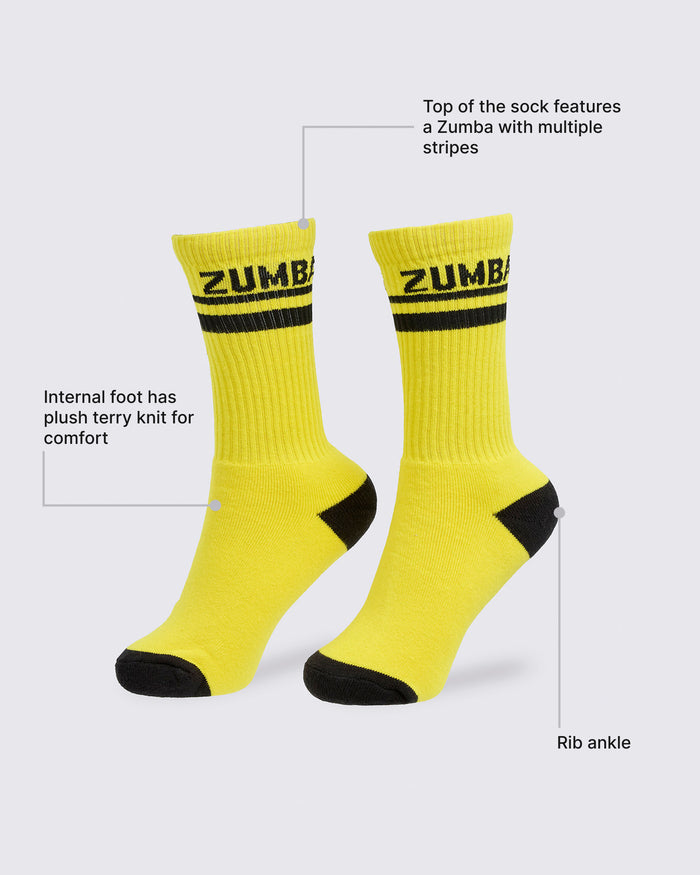 Lemon # Zumba Core Plush High Socks