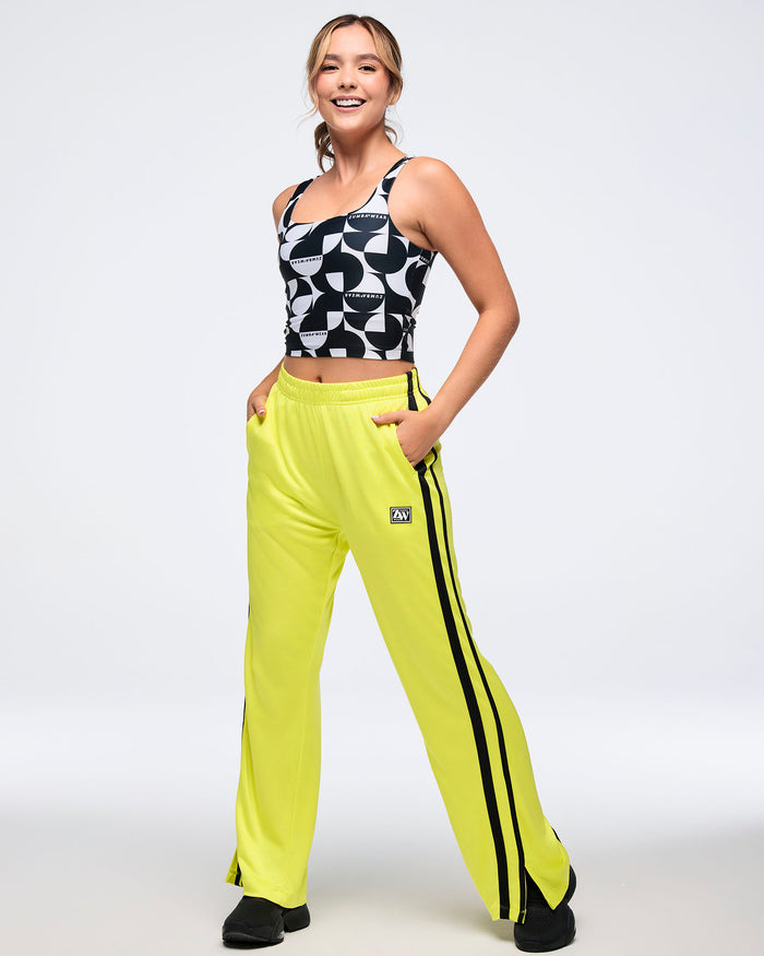 Lemon # Zumba Haus Mid Rise Knit Track Pants