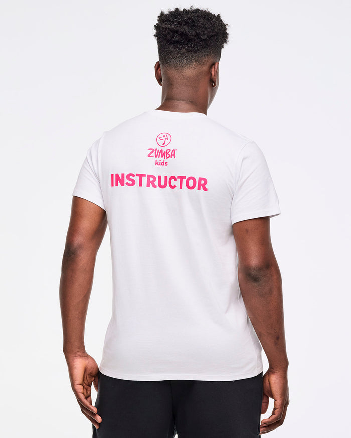 Wear It Out White # Zumba Kids Instructor Tee - White