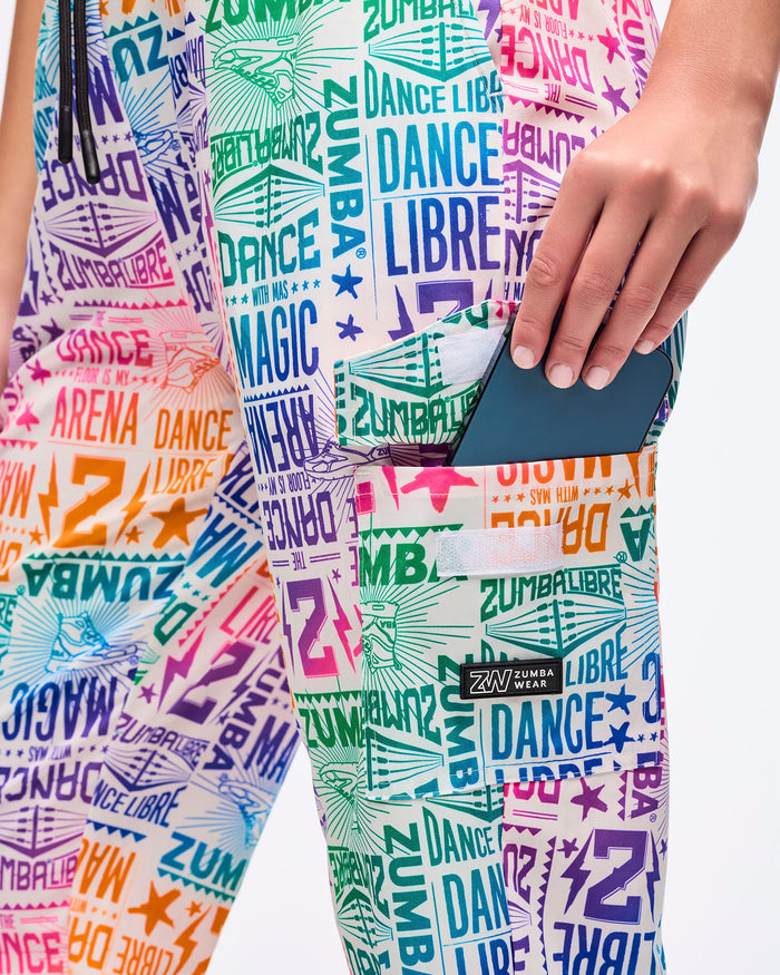 White/Pink # Zumba Libre Cargo Pants
