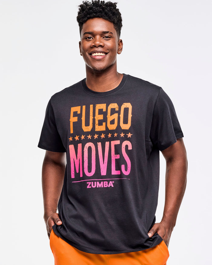 Bold Black # Zumba Libre Crew Neck Tee - Bold Black