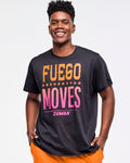 Bold Black # Zumba Libre Crew Neck Tee - Bold Black