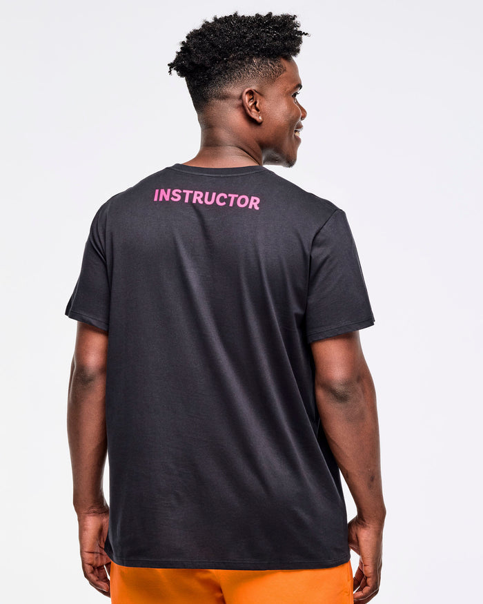 Bold Black # Zumba Libre Crew Neck Tee - Bold Black