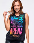 Bold Black # Zumba Libre Crew Neck Muscle Tank