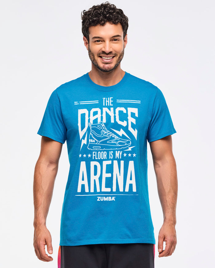 Peek-A-Blue # Zumba Libre Crew Neck Tee - Peek-A-Blue