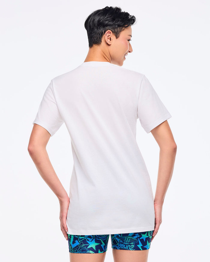 Wear It Out White # Zumba Libre Crew Neck Tee - Wear It Out White