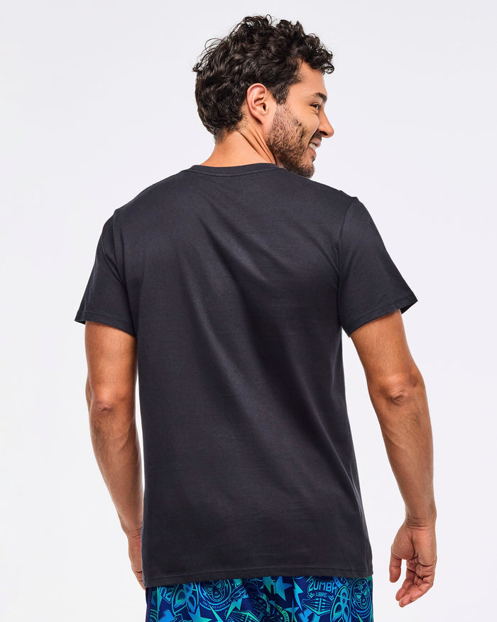 Bold Black # Zumba Libre Crew Neck Tee 2.0 - Bold Black
