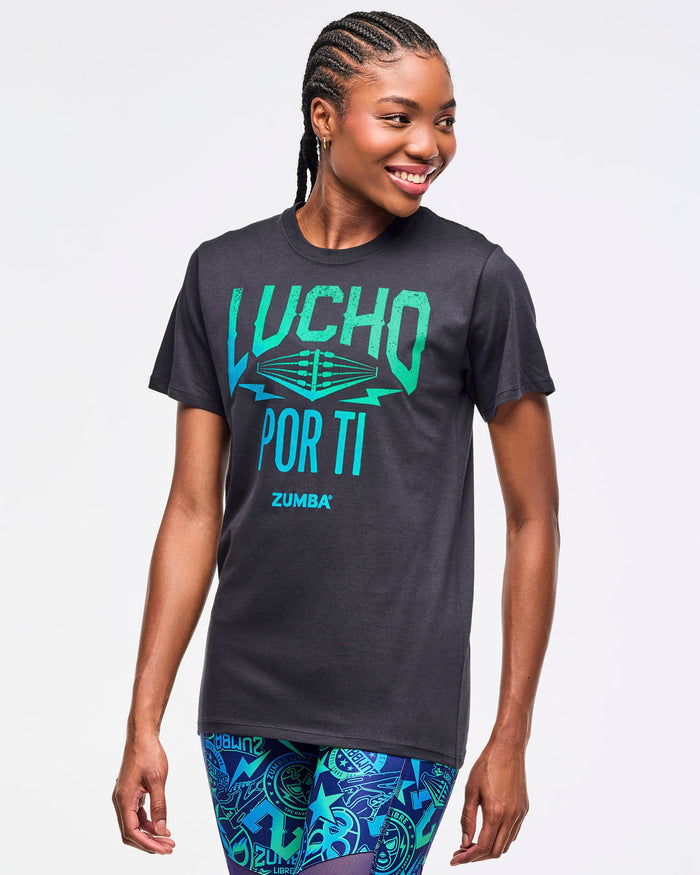 Bold Black # Zumba Libre Crew Neck Tee 2.0 - Bold Black