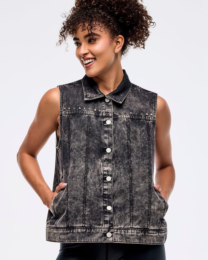 Bold Black # Zumba Libre Denim Vest